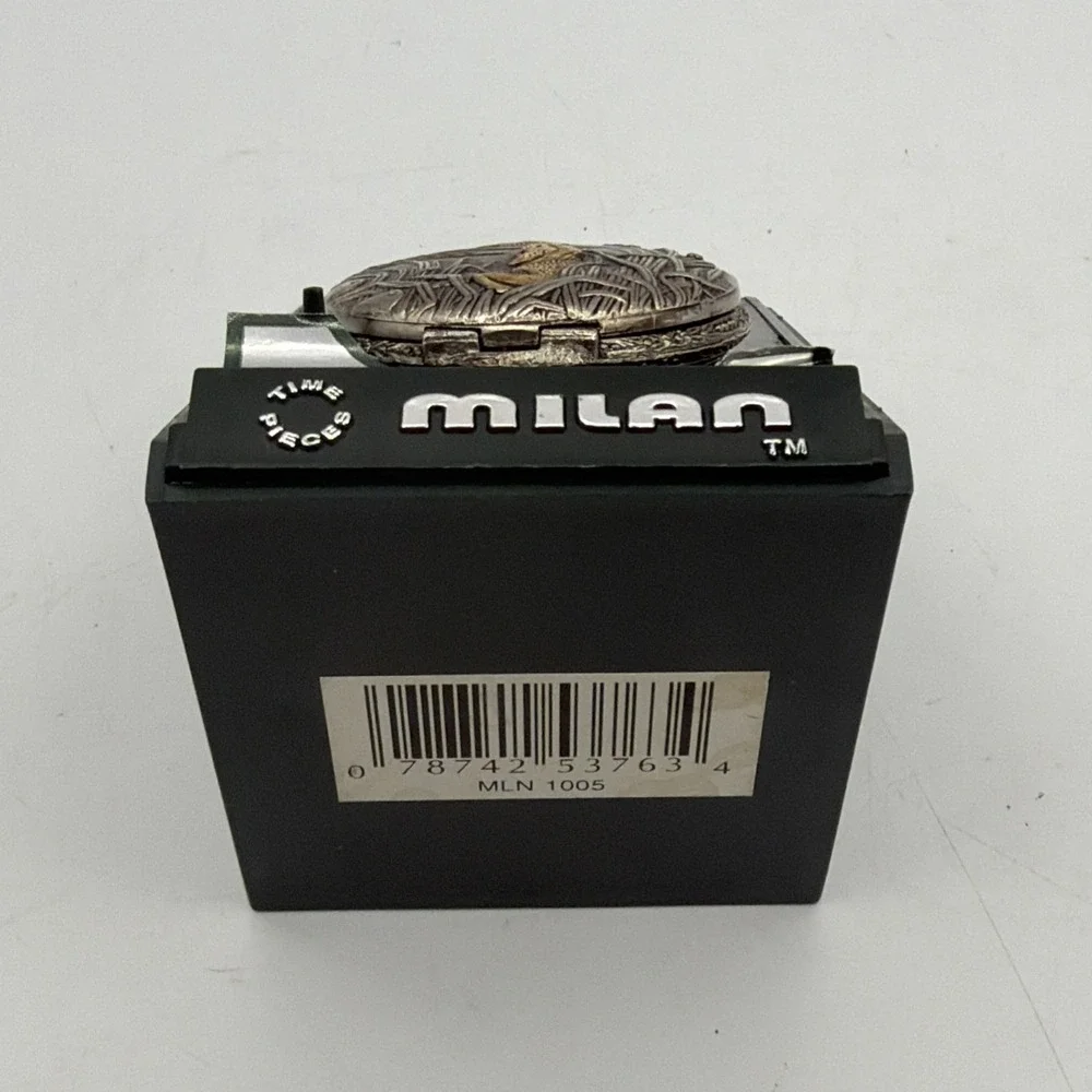 Milan Pocket Watch Bird Hunting Dog Theme Needs New Battery